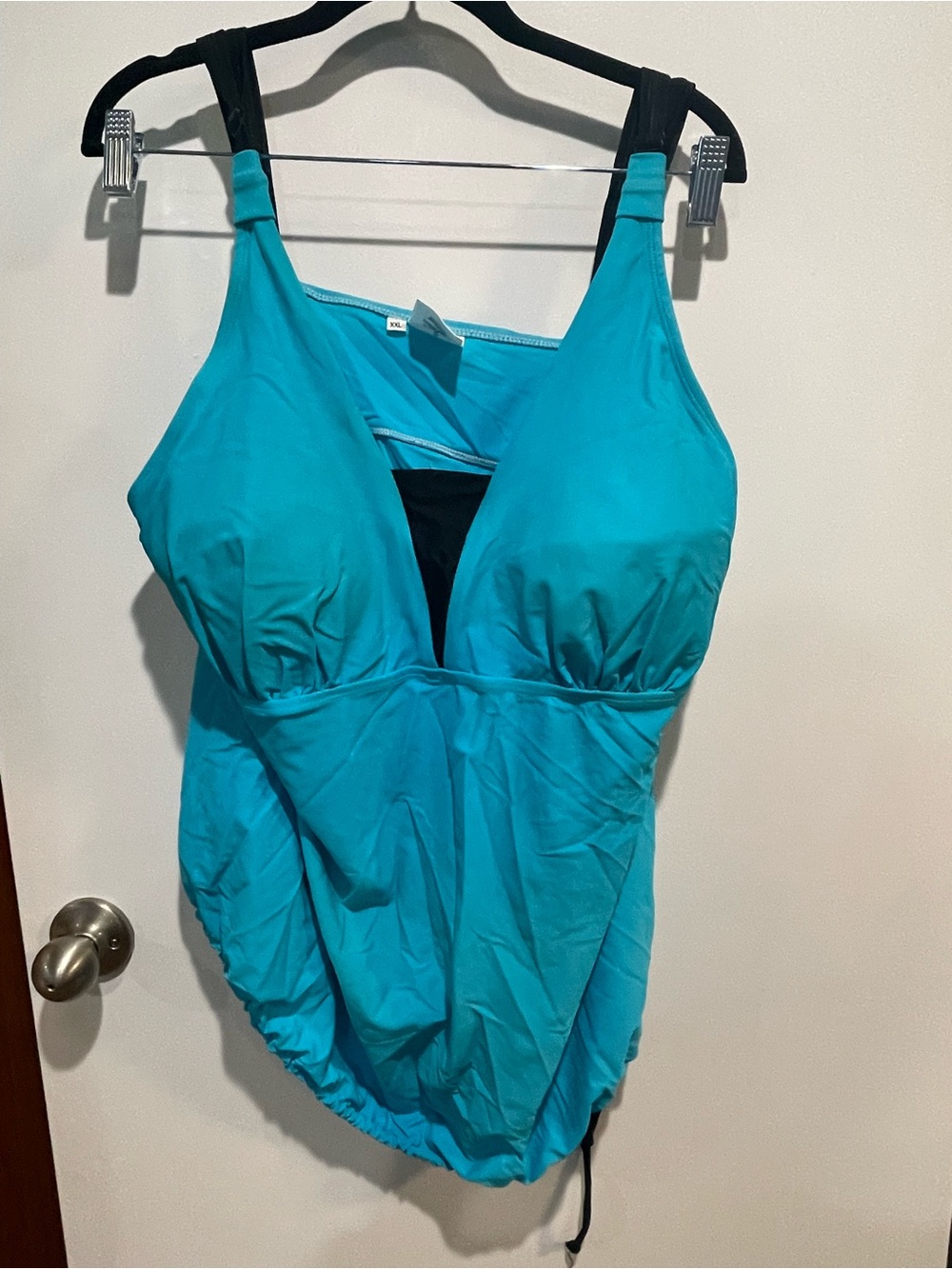 Mermaid Maternity Teal & Black Maternity Swim Tankini